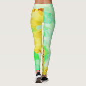 Leggings Plaque de peinture jaune citron (Dos)