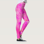 Leggings Plaque de peinture rose chaud (Droite)