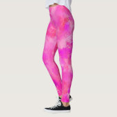 Leggings Plaque de peinture rose chaud (Gauche)