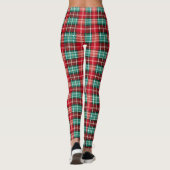 Leggings Plaques de Noël Tartan Black Side Seins (Dos)