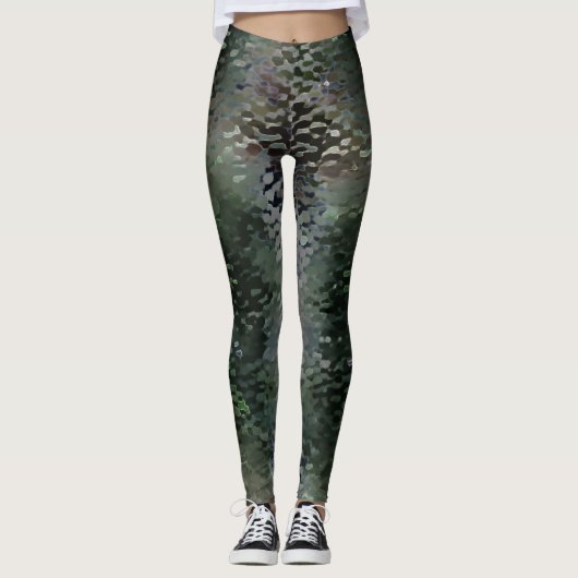 Leggings Plaques écaillées montrant flottant sur fond sombr (Devant)