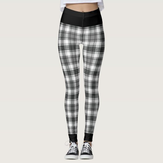 Leggings plaqués noir et blanc (Devant)