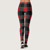 Leggings plaqués noir et rouge (Dos)