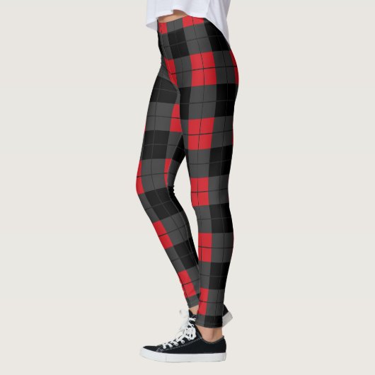 Leggings plaqués noir et rouge (Gauche)