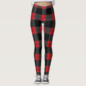 Leggings plaqués noir et rouge (Devant)