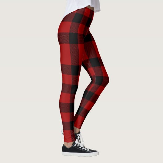Leggings plaqués rouge et noir (Droite)