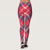 Leggings plaqués Tartan rouge - Pantalon À damiers (Dos)