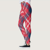Leggings plaqués Tartan rouge - Pantalon À damiers (Gauche)