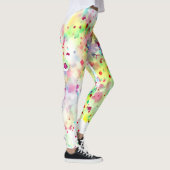 Leggings Plat amusant Jaune, Rouge, Violet & Pink Paint (Droite)