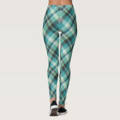 Leggings Plat bleu vert (Dos)
