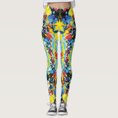 Leggings Plat de crayola fondu (Devant)