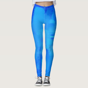 Leggings Plat de peinture bleu