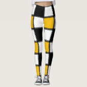 Leggings Plat noir jaune (Devant)