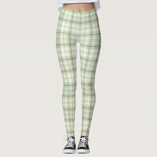 Leggings Plat Tan Vert (Devant)