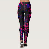 Leggings Plats de peinture violet et rose (Dos)