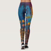 Leggings Pleine lune Citrouille de Kitten noir Feuilles d'a (Dos)