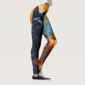 Leggings Pleine lune Citrouille de Kitten noir Feuilles d'a (Droite)