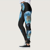 Leggings Pleine lune de loup de bois gris (Gauche)