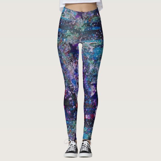Leggings Pleines guêtres de parties scintillantes de (Devant)
