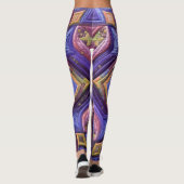 Leggings Plum bleu courbé Conception abstraite (Dos)