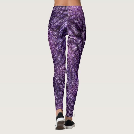 Leggings Plum Noir Violet Séquin Sparkly Froid Noir (Dos)