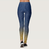 Leggings Plume de paon d'or de parties scintillantes de (Dos)
