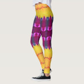Leggings Plume Doré Violet Et Turquoise (Gauche)