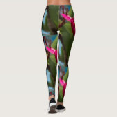 Leggings Plumeria arrière - plan de fleurs exotiques (Dos)