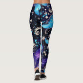 Leggings Plumes bleues (Dos)