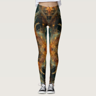 Leggings Plumes brunes scintillantes
