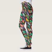 Leggings Plumes colorées (Gauche)