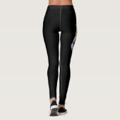Leggings Plumes de flirt de *~* sur le noir (Dos)