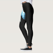 Leggings Plumes de flirt de *~* sur le noir (Gauche)