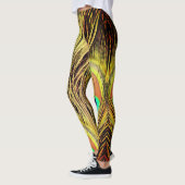 Leggings Plumes de paon 2 (Gauche)