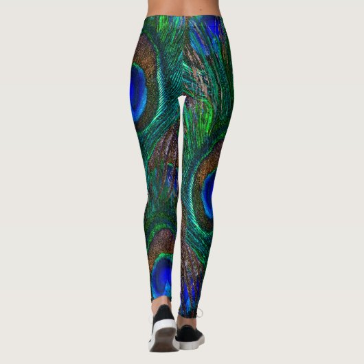 Leggings Plumes de paon Décor (Dos)