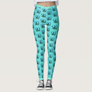 Leggings Plumes de paon pour 90e anniversaire ou anniversai