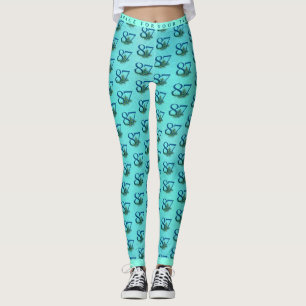 Leggings Plumes de paon pour le 87e anniversaire ou anniver