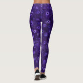 Leggings Plumes de paon violet (Dos)