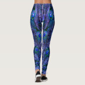 Leggings Plumes de paon violet (Dos)