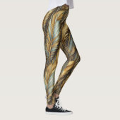 Leggings Plumes d'or Argent Art (Droite)
