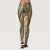 Leggings Plumes d'or Argent Art (Dos)