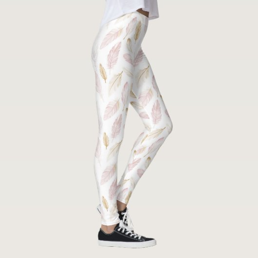 Leggings Plumes d'or rose (Droite)