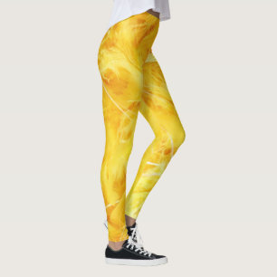 Leggings Plumes jaunes vives