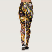 Leggings Plumes luxueuses Abstraites (Dos)