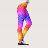 Leggings Plumes Parties scintillant motif base rose bleu ja (Droite)