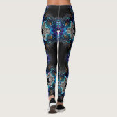 Leggings Plumes Peacock Bleues (Dos)