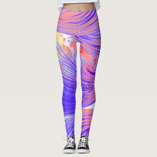 Leggings Plumes Phoenix abstraites (Devant)