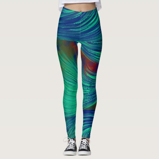 Leggings Plumes Phoenix abstraites (Devant)