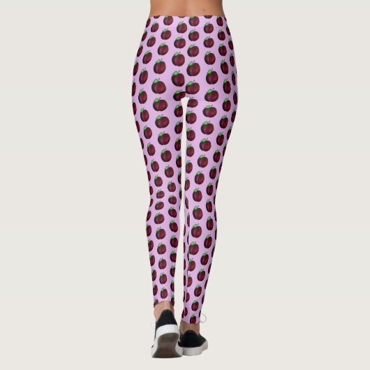 Leggings Plums Ried Été Purple Plum Fruit Imprimer (Dos)