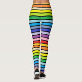 Leggings Plus larges rayures d'arc-en-ciel de spectre (Dos)